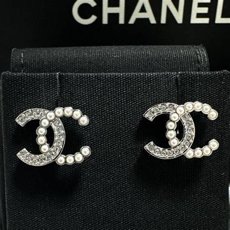 chanel 耳環 石